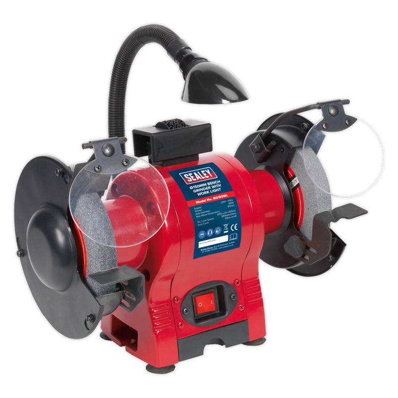 Bench Grinder ¯150mm with Work Light 250W/230V | Pipe Manufacturers Ltd..