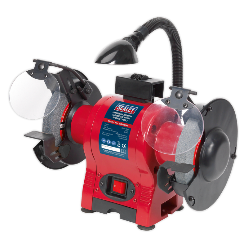 Bench Grinder ¯150mm with Work Light 250W/230V | Pipe Manufacturers Ltd..
