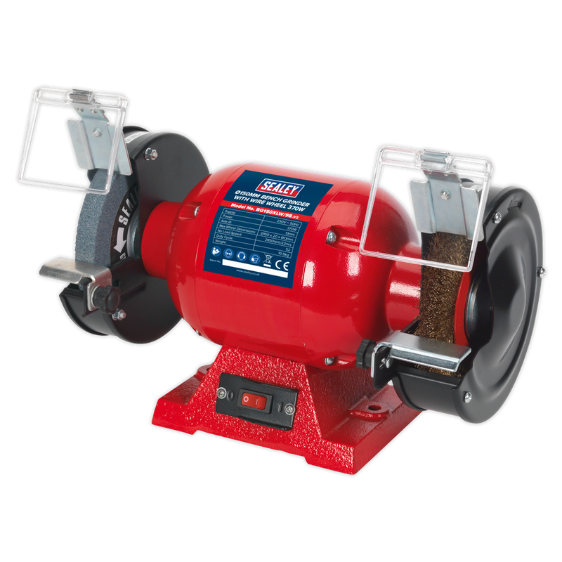 Bench Grinder ¯150mm with Wire Wheel 370W/230V | Pipe Manufacturers Ltd..