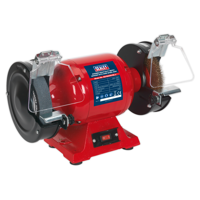 Bench Grinder ¯150mm with Wire Wheel 450W/230V Heavy-Duty | Pipe Manufacturers Ltd..