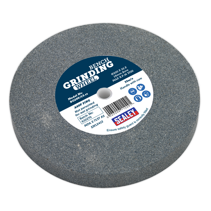 Grinding Stone ¯200 x 25mm ¯16mm Bore A60P Fine | Pipe Manufacturers Ltd..