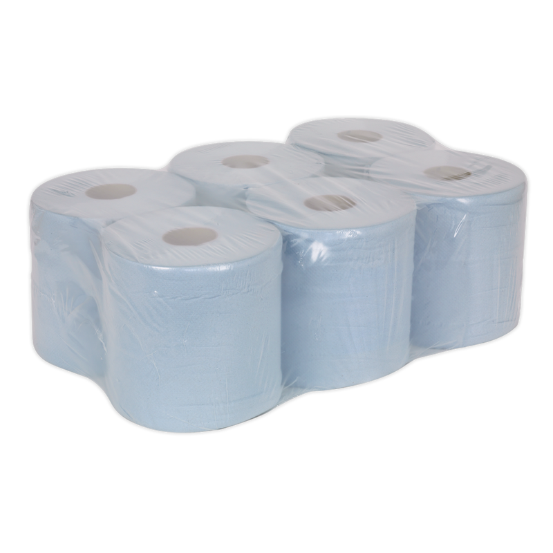 Paper Roll Blue 2-Ply Embossed 150m Pack of 6 | Pipe Manufacturers Ltd..