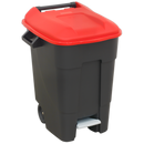 Refuse/Wheelie Bin with Foot Pedal 100L - Black | Pipe Manufacturers Ltd..