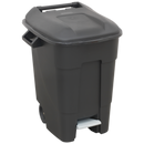 Refuse/Wheelie Bin with Foot Pedal 100L - Black | Pipe Manufacturers Ltd..