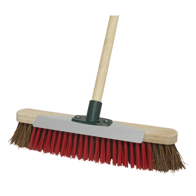 Heavy-Duty Broom with Scraper 16"(405mm) Stiff/Hard Bristle | Pipe Manufacturers Ltd..