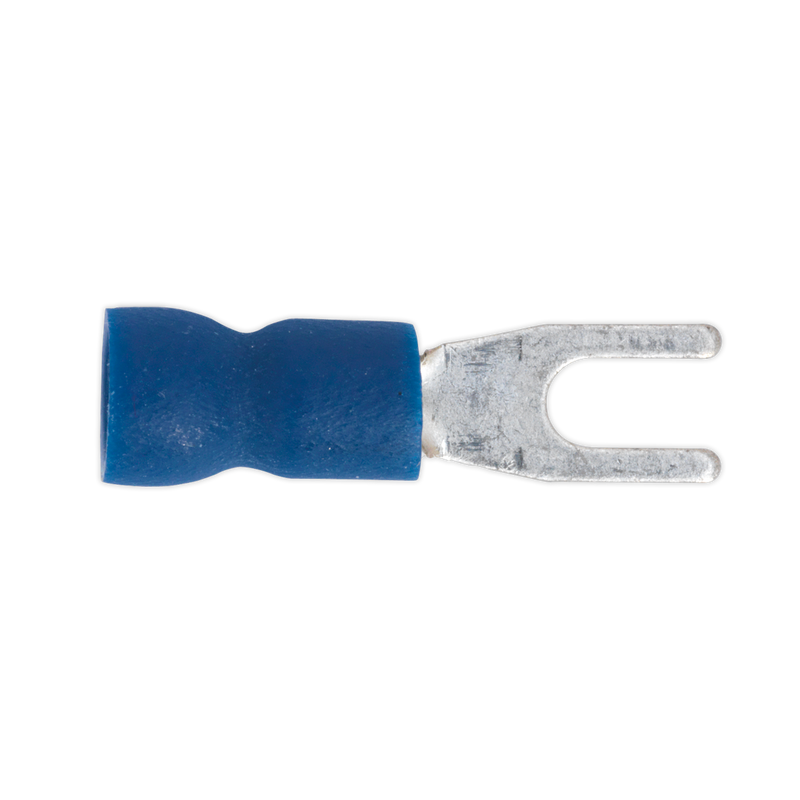 Easy-Entry Fork Terminal ¯3.7mm (4BA) Blue Pack of 100 | Pipe Manufacturers Ltd..