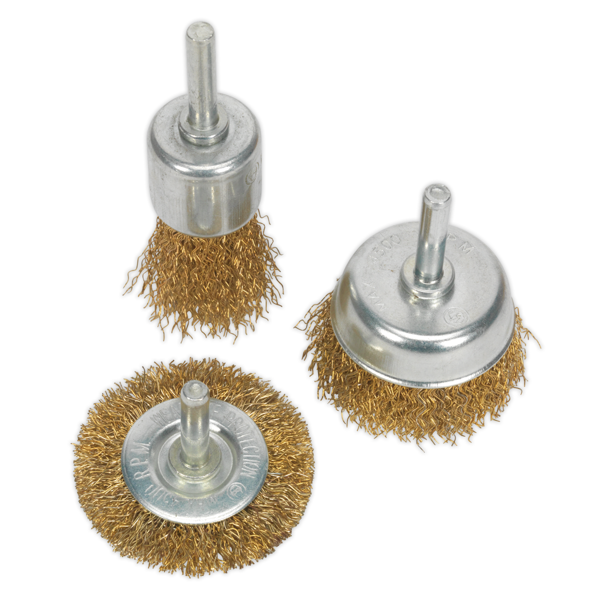 Wire Brush Set 3pc Brassed