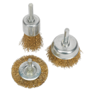 Wire Brush Set 3pc Brassed | Pipe Manufacturers Ltd..