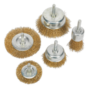 Wire Brush Set 5pc Brassed | Pipe Manufacturers Ltd..
