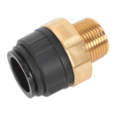 Straight Adaptor 28mm x 1"BSPT Brass (John Guest Speedfit¨ - MM012808N) | Pipe Manufacturers Ltd..