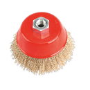 Brassed Steel Cup Brush ¯100mm M14 x 2mm | Pipe Manufacturers Ltd..