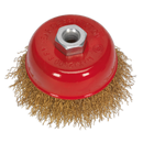 Brassed Steel Cup Brush ¯75mm M10 x 1.5mm | Pipe Manufacturers Ltd..