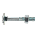 Coach Bolt & Nut M6 x 40mm Zinc DIN 603 Pack of 100 | Pipe Manufacturers Ltd..