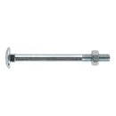Coach Bolt & Nut M6 x 75mm Zinc DIN 603 Pack of 100 | Pipe Manufacturers Ltd..