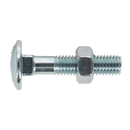 Coach Bolt & Nut M8 x 40mm Zinc DIN 603 Pack of 50 | Pipe Manufacturers Ltd..