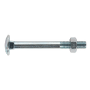 Coach Bolt & Nut M8 x 75mm Zinc DIN 603 Pack of 50 | Pipe Manufacturers Ltd..