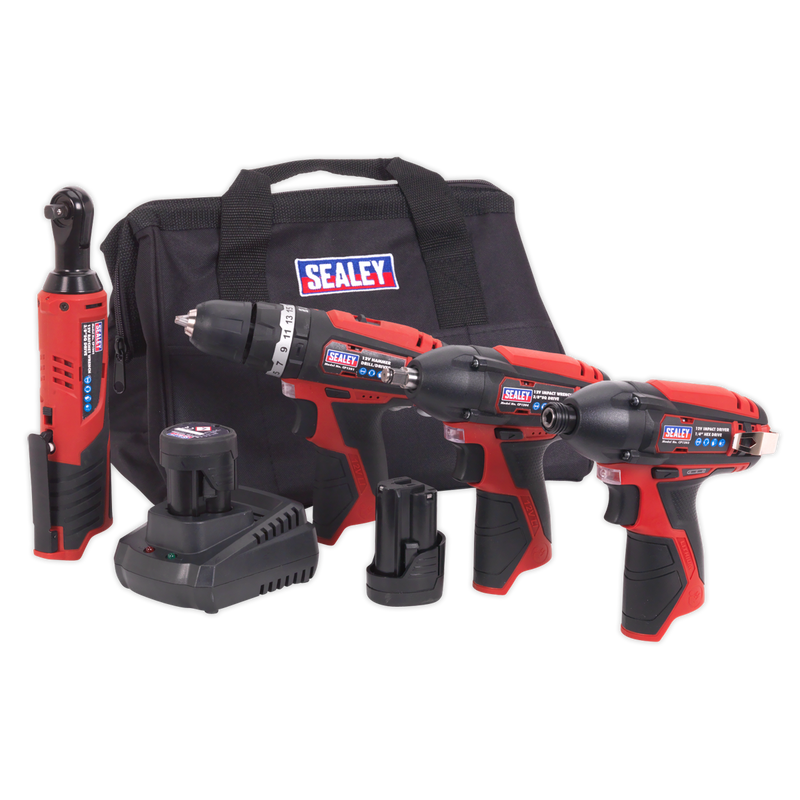 CP1200 Series 4 x 12V Cordless Power Tool Combo Kit | Pipe Manufacturers Ltd..