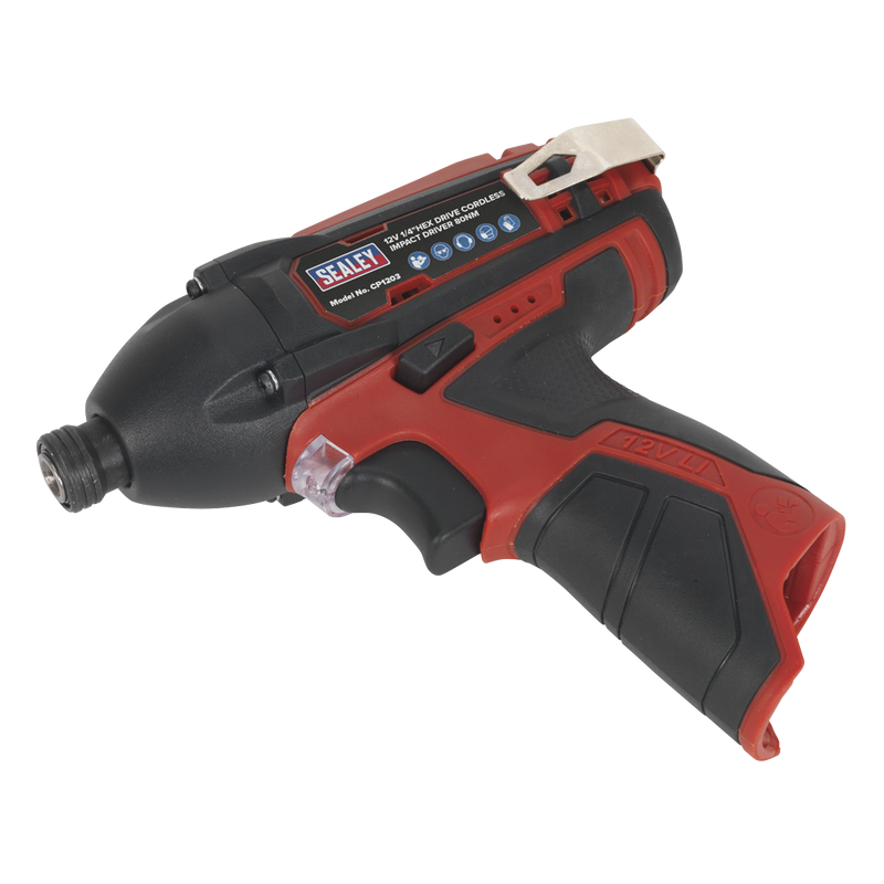 Cordless Impact Driver 1/4"Hex Drive 80Nm 12V Li-ion- Body Only | Pipe Manufacturers Ltd..