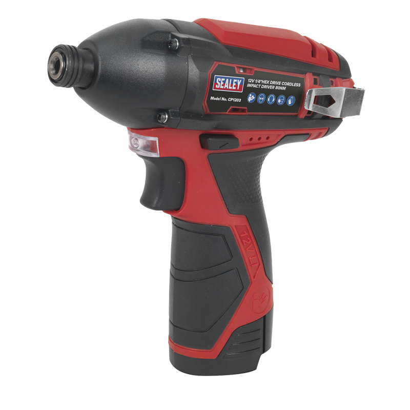 Cordless Impact Driver 1/4"Hex Drive 80Nm 12V Li-ion- Body Only | Pipe Manufacturers Ltd..