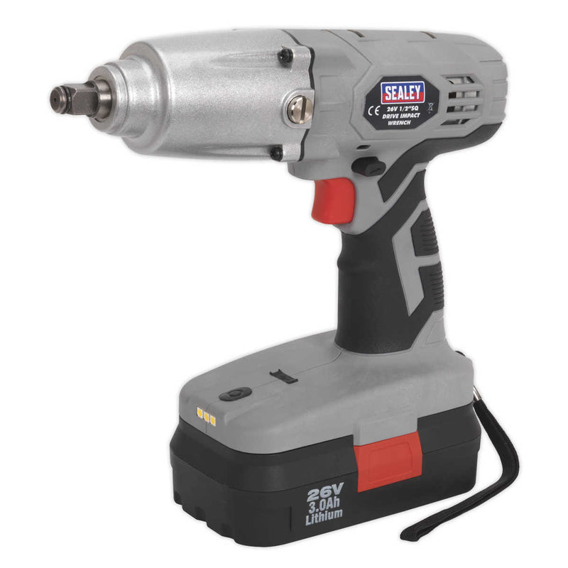 Cordless Impact Wrench 26V 3Ah Lithium-ion 1/2"Sq Drive 335lb.ft | Pipe Manufacturers Ltd..