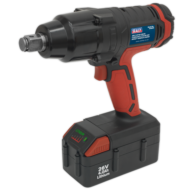 Cordless Impact Wrench 26V Lithium-ion 3/4"Sq Drive 816Nm | Pipe Manufacturers Ltd..