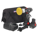 Cordless Polisher/Sander ¯75mm 14.4V 2Ah Lithium-ion - 2 Batteries 40min Charger | Pipe Manufacturers Ltd..