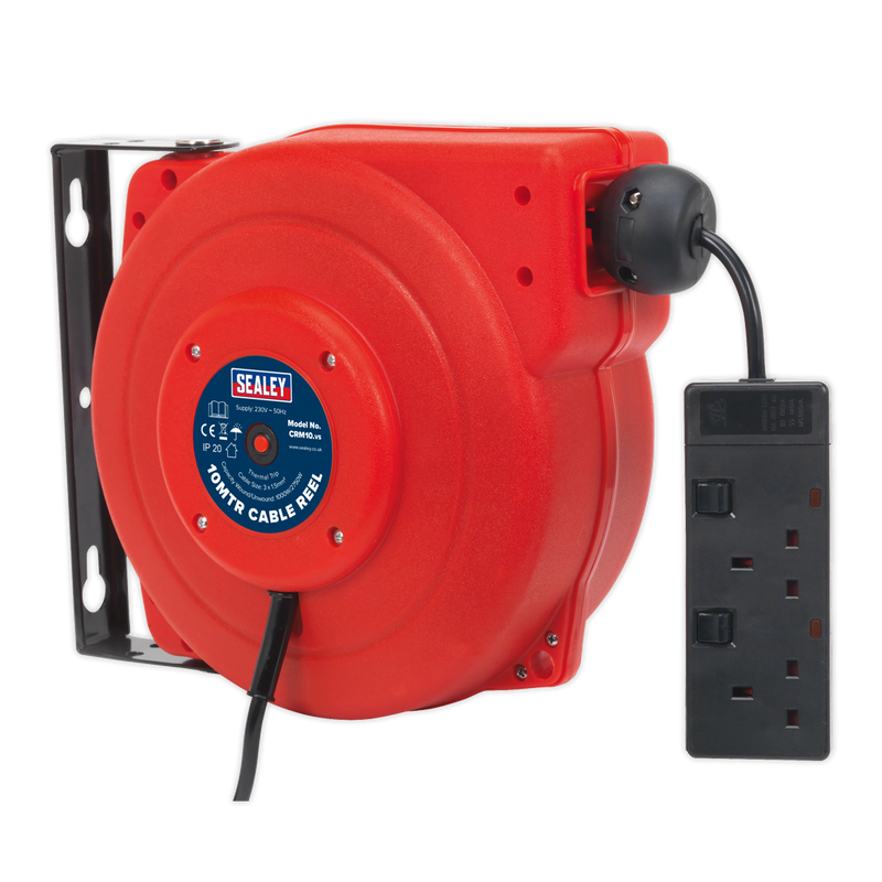 Cable Reel System Retractable 10m 2 x 230V Socket | Pipe Manufacturers Ltd..