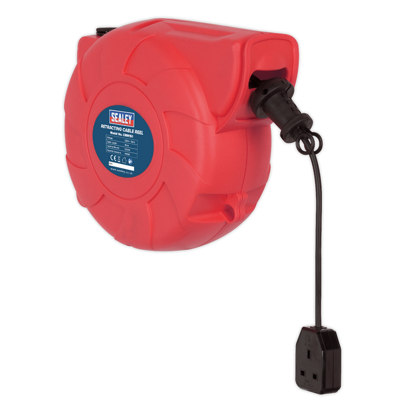 Cable Reel System Retractable 15m 1 x 230V Socket | Pipe Manufacturers Ltd..