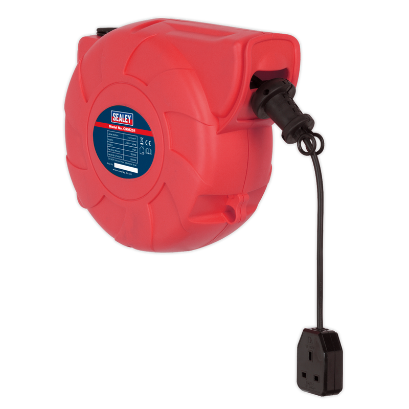 Cable Reel System Retractable 25m 1 x 230V Socket | Pipe Manufacturers Ltd..