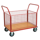 Platform Truck with 4 Removable Sides 300kg 1200 x 800mm | Pipe Manufacturers Ltd..