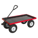 Platform Truck with Sides Pneumatic Tyres 450kg Capacity | Pipe Manufacturers Ltd..