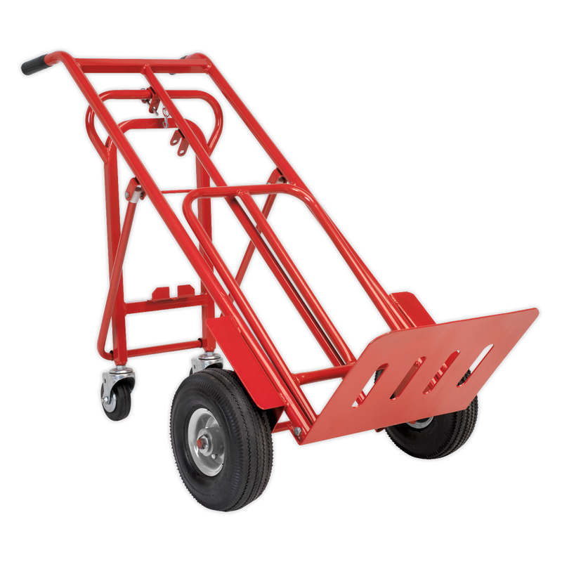 Sack Truck 3-in-1 with Pneumatic Tyres 250kg Capacity | Pipe Manufacturers Ltd..
