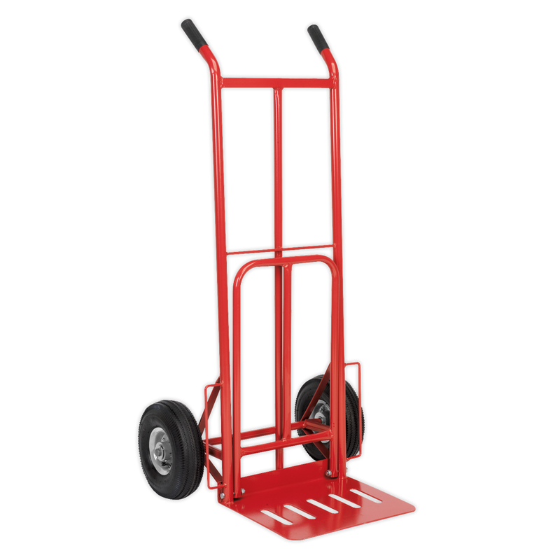 Sack Truck with Pneumatic Tyres & Foldable Toe 250kg Capacity | Pipe Manufacturers Ltd..