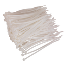 Cable Tie 100 x 2.5mm White Pack of 200 | Pipe Manufacturers Ltd..