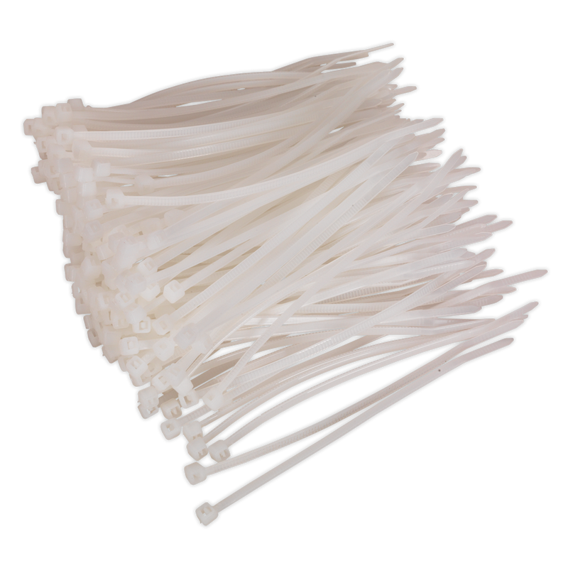 Cable Tie 100 x 2.5mm White Pack of 200 | Pipe Manufacturers Ltd..