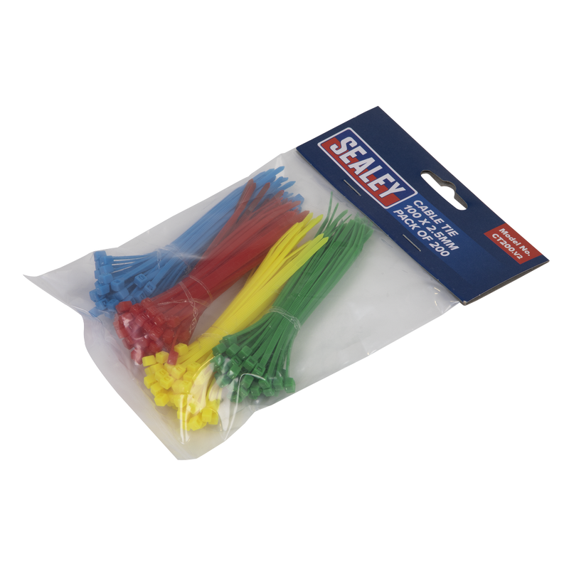 Cable Tie 100 x 2.5mm Pack of 200 | Pipe Manufacturers Ltd..