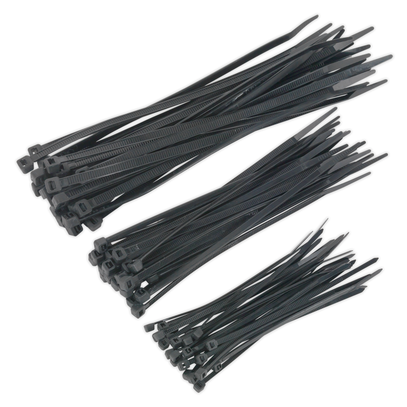 Cable Tie Assortment Black Pack of 75 | Pipe Manufacturers Ltd..