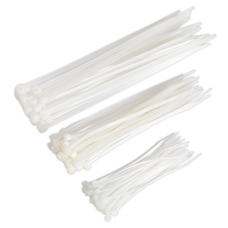 Cable Tie Assortment White Pack of 75 | Pipe Manufacturers Ltd..