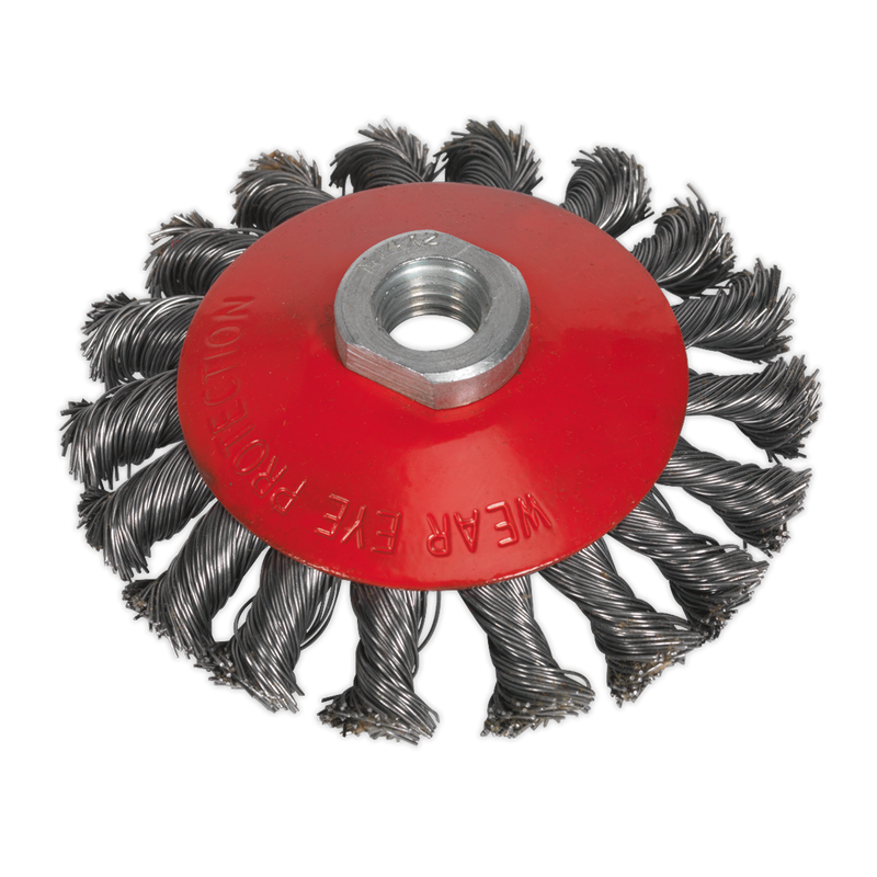 Conical Wire Brush ¯100mm M14 x 2mm | Pipe Manufacturers Ltd..