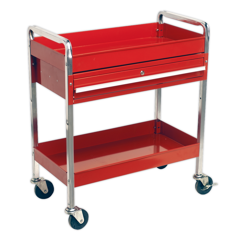 Trolley 2-Level Heavy-Duty with Lockable Drawer | Pipe Manufacturers Ltd..
