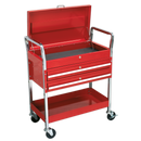 Trolley 2-Level Heavy-Duty with Lockable Top & 2 Drawers | Pipe Manufacturers Ltd..