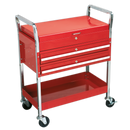 Trolley 2-Level Heavy-Duty with Lockable Top & 2 Drawers | Pipe Manufacturers Ltd..