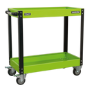 Workshop Trolley 2-Level Heavy-Duty - Hi-Vis Green | Pipe Manufacturers Ltd..