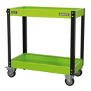 Workshop Trolley 2-Level Heavy-Duty - Hi-Vis Green | Pipe Manufacturers Ltd..