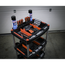 Workshop Trolley 3-Level Composite with Parts Storage | Pipe Manufacturers Ltd..