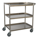 Workshop Trolley 3-Level Stainless Steel | Pipe Manufacturers Ltd..
