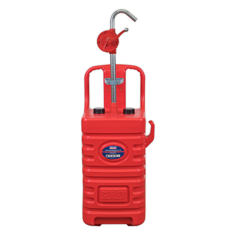 Mobile Dispensing Tank 55L with Oil Rotary Pump - Red | Pipe Manufacturers Ltd..