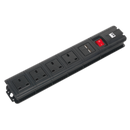 Extension Cable 3m 4 x 230V + 2 x USB Sockets - Black | Pipe Manufacturers Ltd..