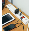 Extension Cable 3m 4 x 230V + 2 x USB Sockets - White | Pipe Manufacturers Ltd..