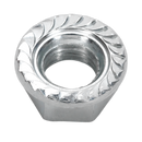 Flange Nut Serrated M10 Zinc DIN 6923 Pack of 100 | Pipe Manufacturers Ltd..